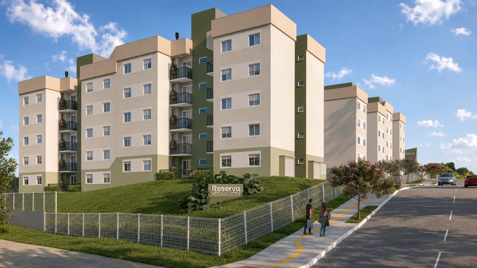 Fachada com letreiro Reserva Areal