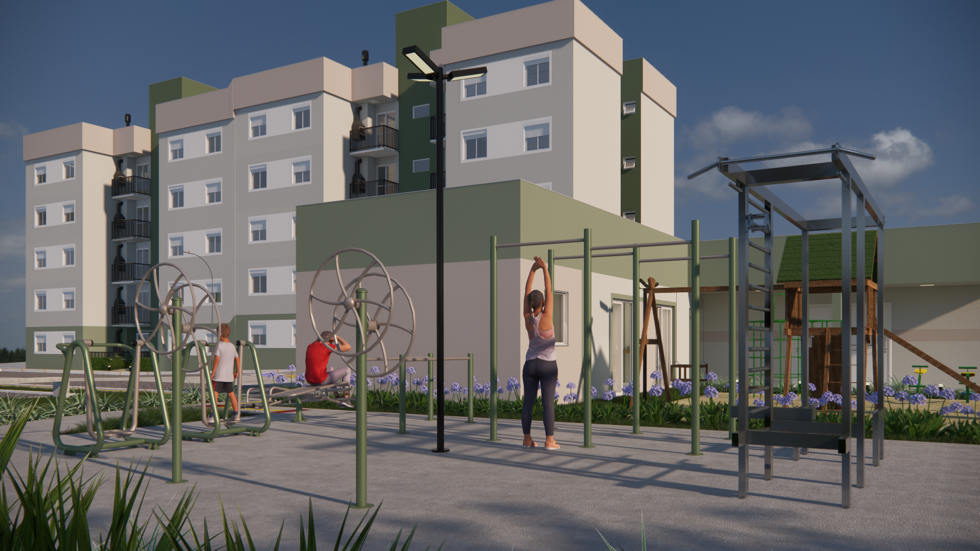Reserva Areal: academia ao ar livre com equipamentos de ginástica